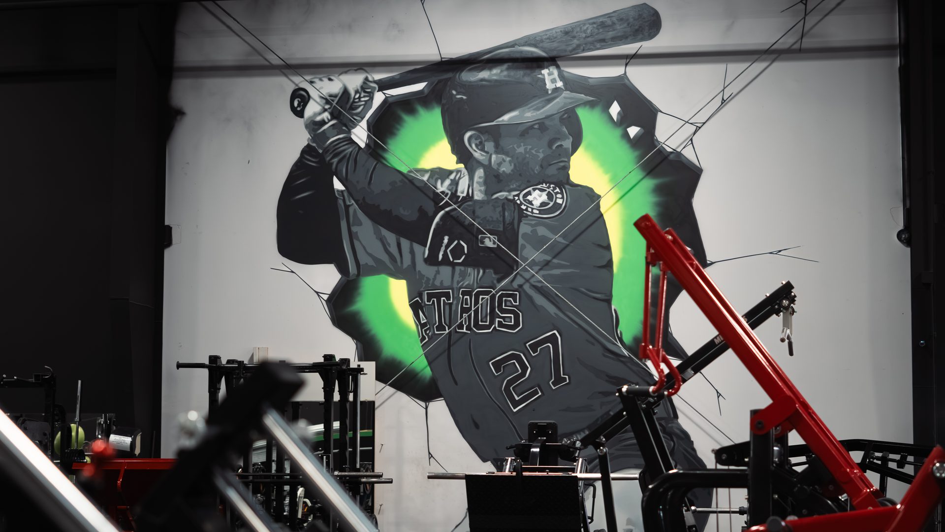 Jose Altuve Astros mural at Species Gym Katy